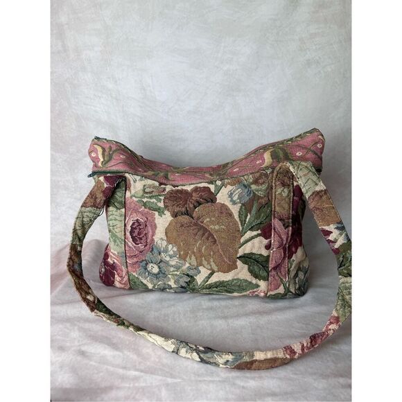 Vintage Floral Tapestry Bag Purse - Picture 1 of 8